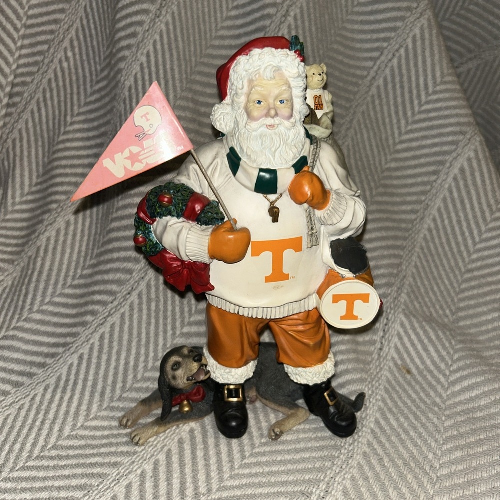 RARE COLLECTIBLE TENNESSEE VOLUNTEERS DANBURY MINT SANTA Claus Vols‎ Figure